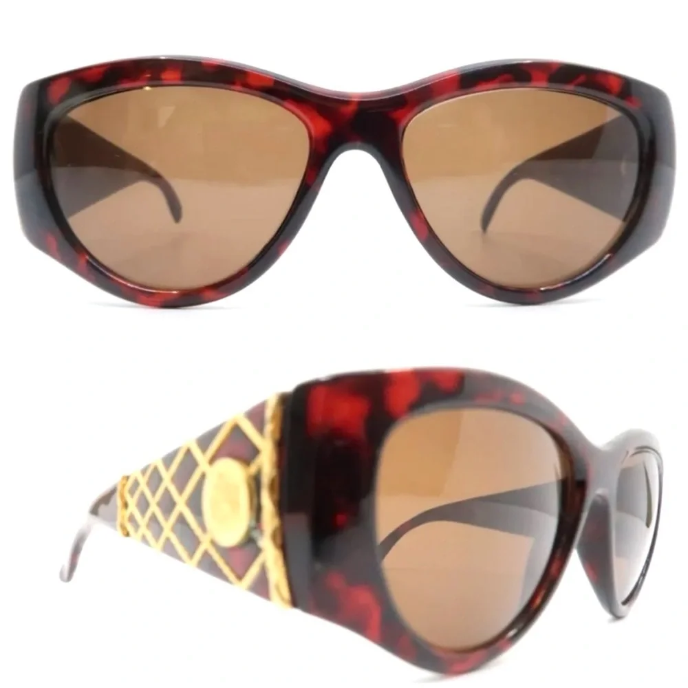 Vintage 1990’s Rochas Paris Sunglasses Gold Detail, Mod‎ 9019-01, Made in France
